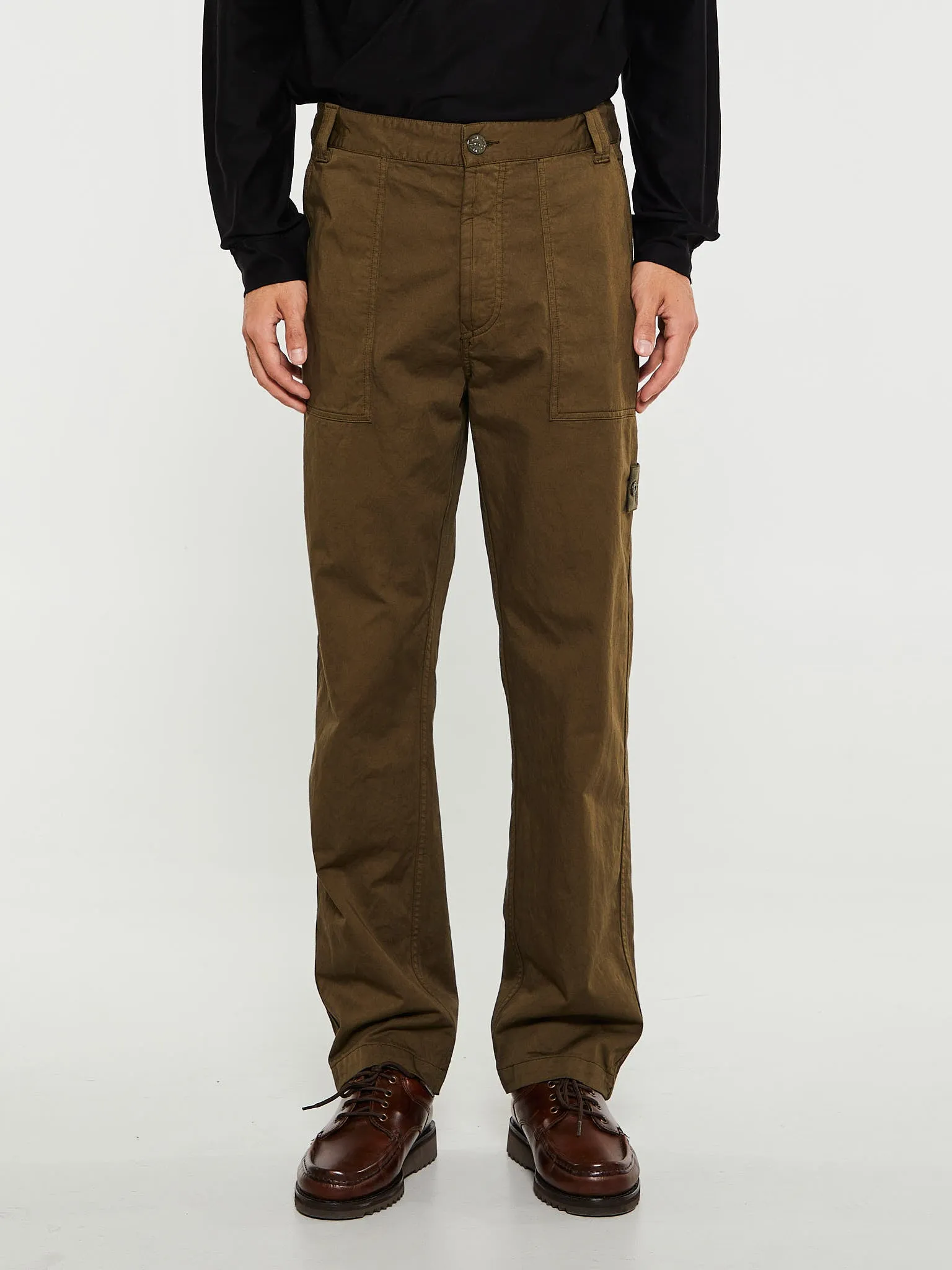337F6 Pantalone Ghost Regular Pants in Military Green