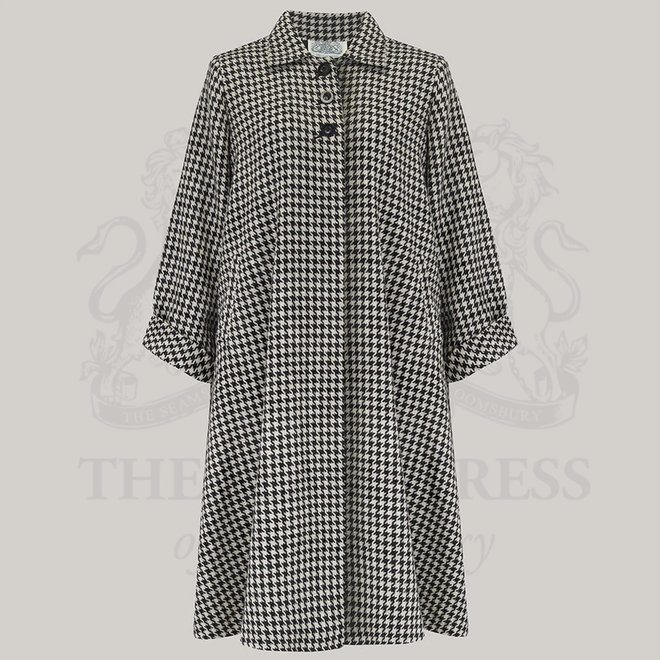 43" Swing Coat in Houndstooth