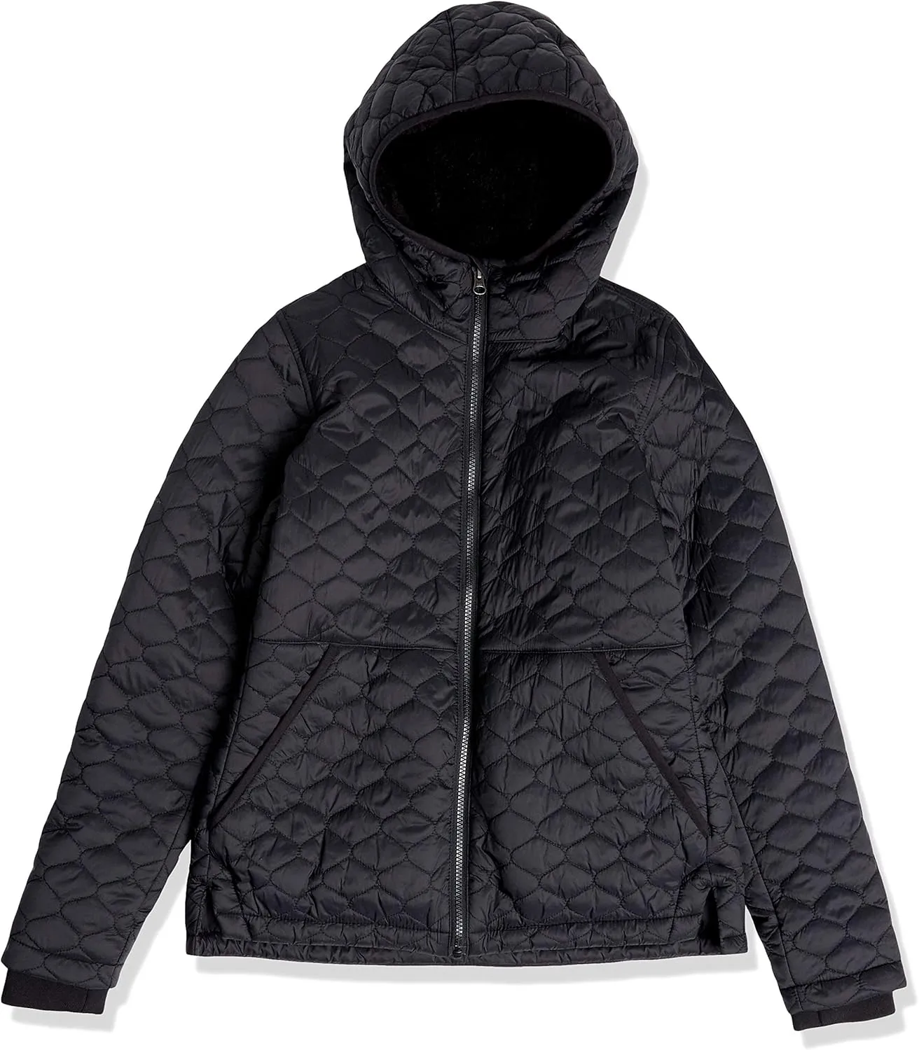 Amazon Essentials Women's Lightweight Quilted Full-Zip Water-Resistant Sherpa-Lined Hooded Puffer Jacket