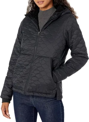 Amazon Essentials Women's Lightweight Quilted Full-Zip Water-Resistant Sherpa-Lined Hooded Puffer Jacket