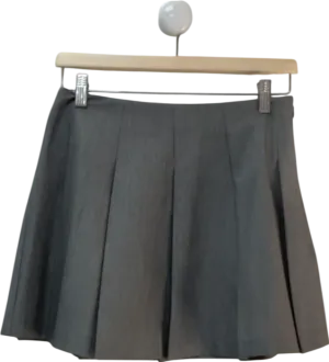 ASOS Grey Tailored Pleated Mini Skirt UK 6