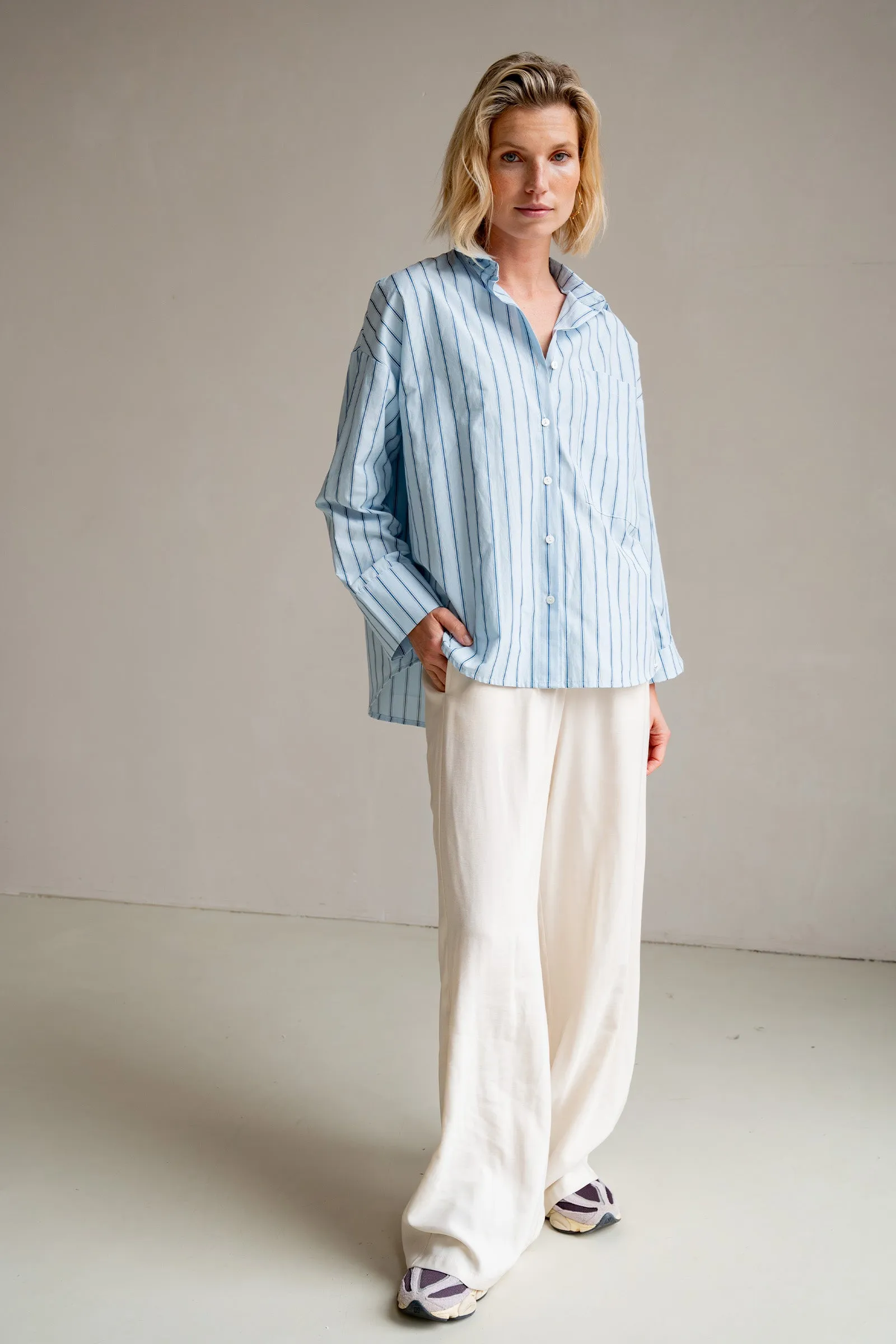 BLOUSE (S25C250) BLUEISH
