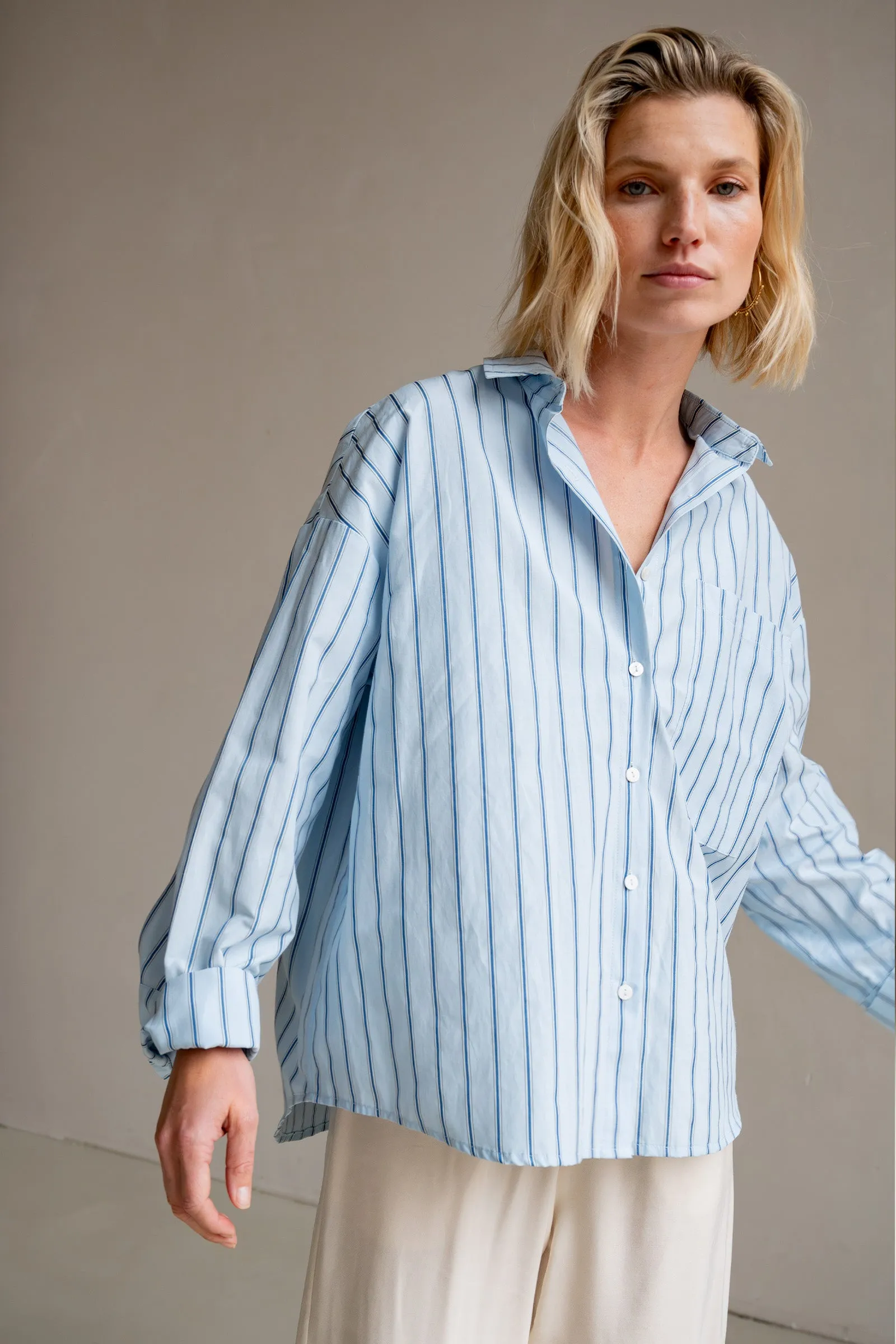 BLOUSE (S25C250) BLUEISH