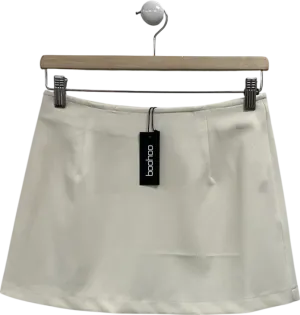 boohoo Cream Tailored Mini Skirt UK 8