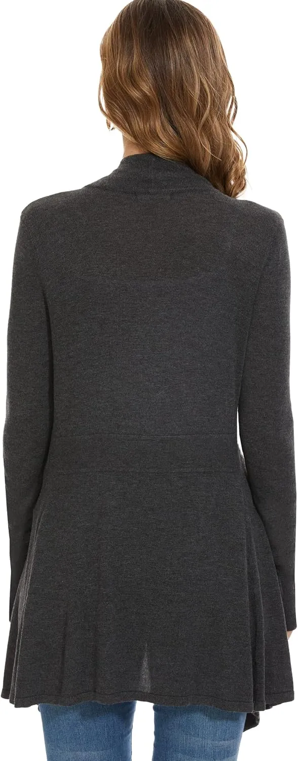 Cardigan for Women Dressy Casual Long Sleeve Open Front Knit Cardigan Sweaters