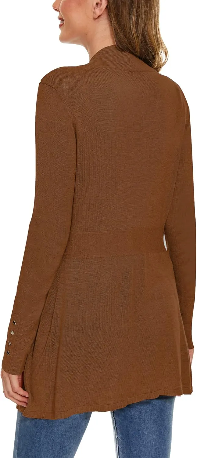 Cardigan for Women Dressy Casual Long Sleeve Open Front Knit Cardigan Sweaters