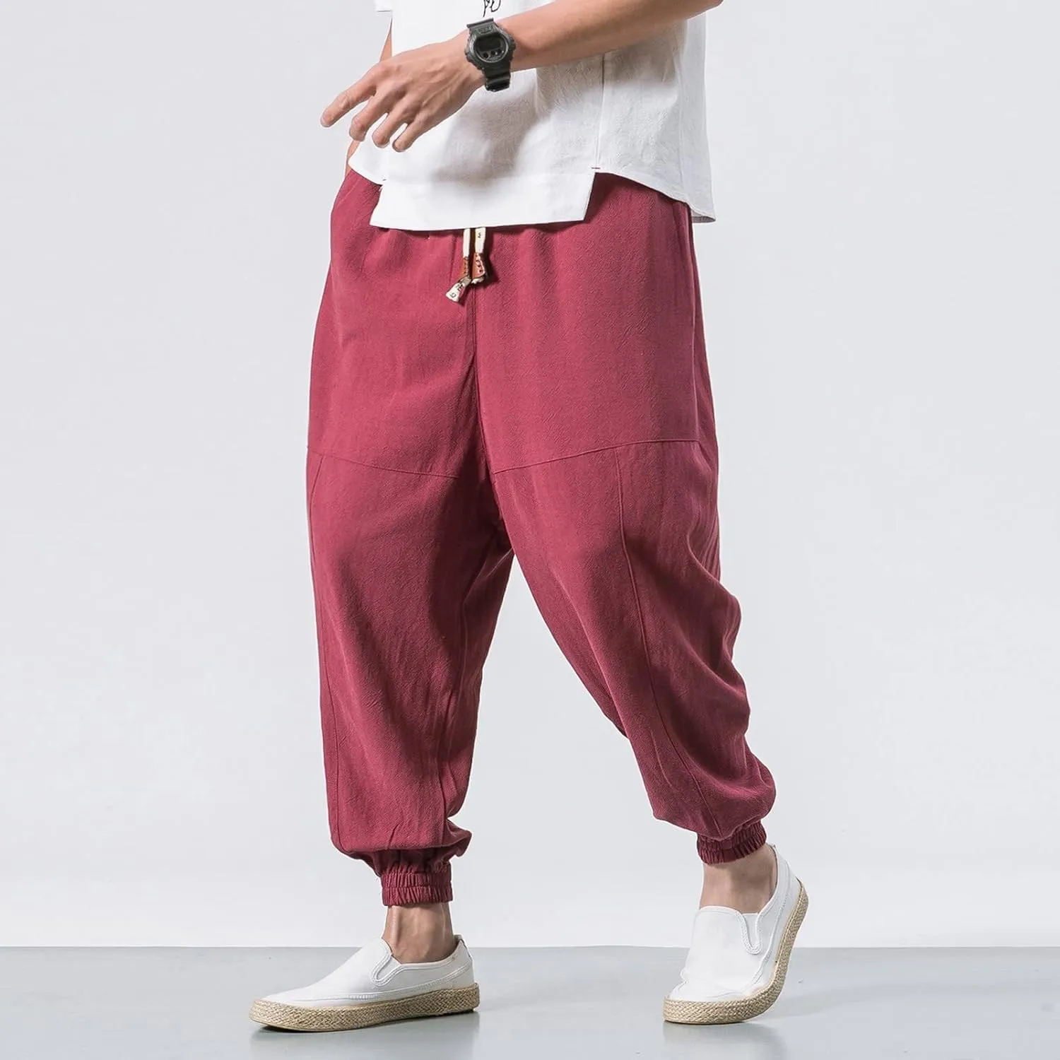 Cargo Pants for Men Relaxed Fit Bottom Straight Leg Casual Loose Fit Baggy Athletic Jogger Pants with Pockets Men's