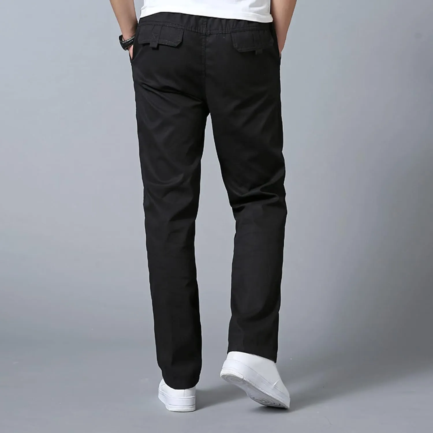 Cargo Pants for Men Relaxed Fit Elastic Bottom Men's Sports Fleece Jogger Pants Sweatpant for Men with Pockets Jogger