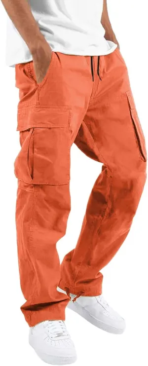 Cargo Pants for Men Relaxed Fit Mens Cargo Pants Hiking Pants with 6 Pocket Lightweight Casual Baggy Overalls Jogger