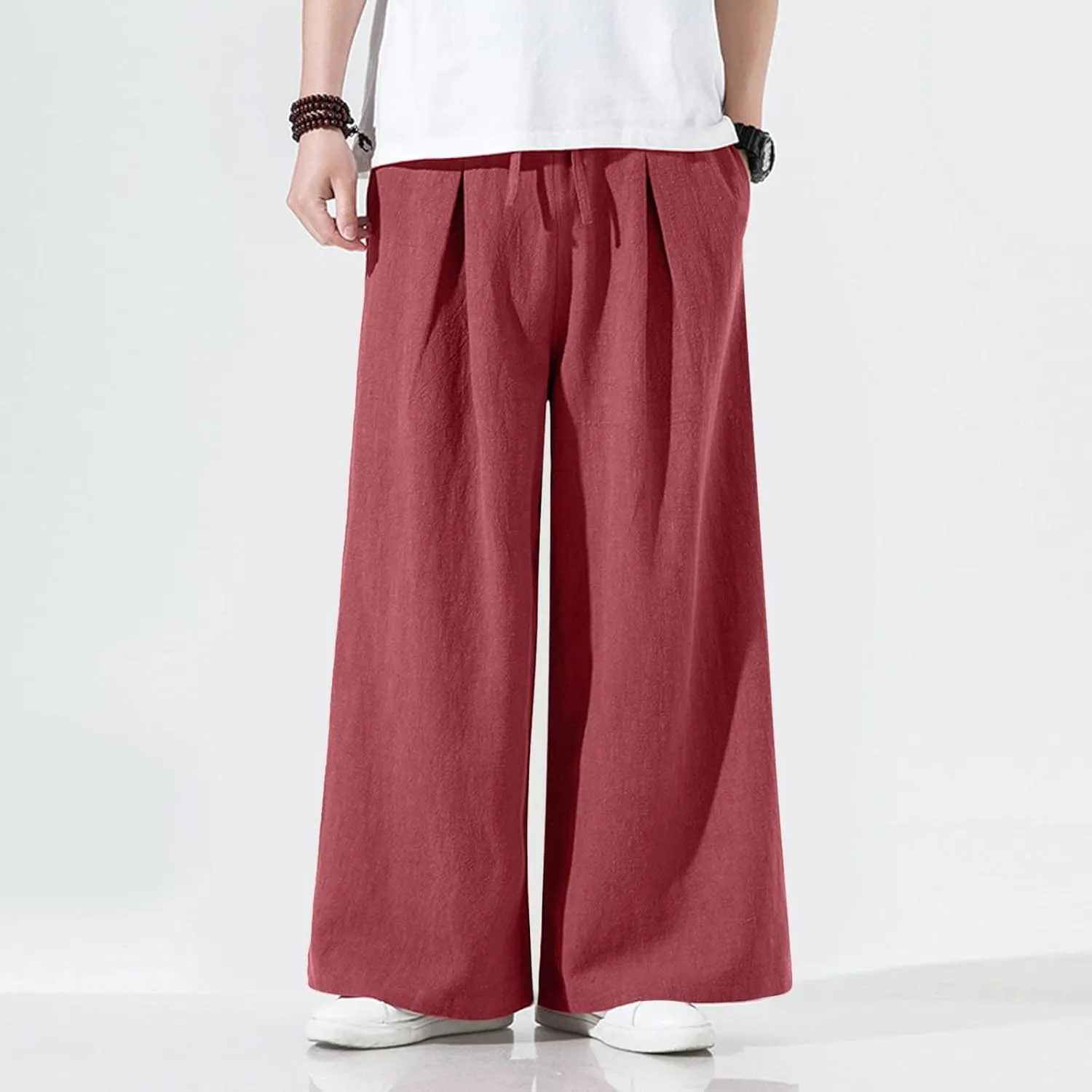 Cargo Pants for Men Relaxed Fit Pants 6 Pocket Full Outdoor Casual Sweatpants Sweatpants for Men Pants Casual Rope