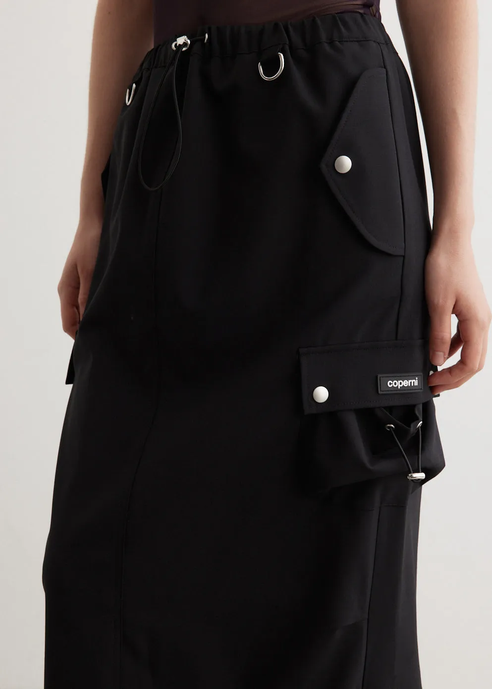 Cargo Tailored Maxi Skirt