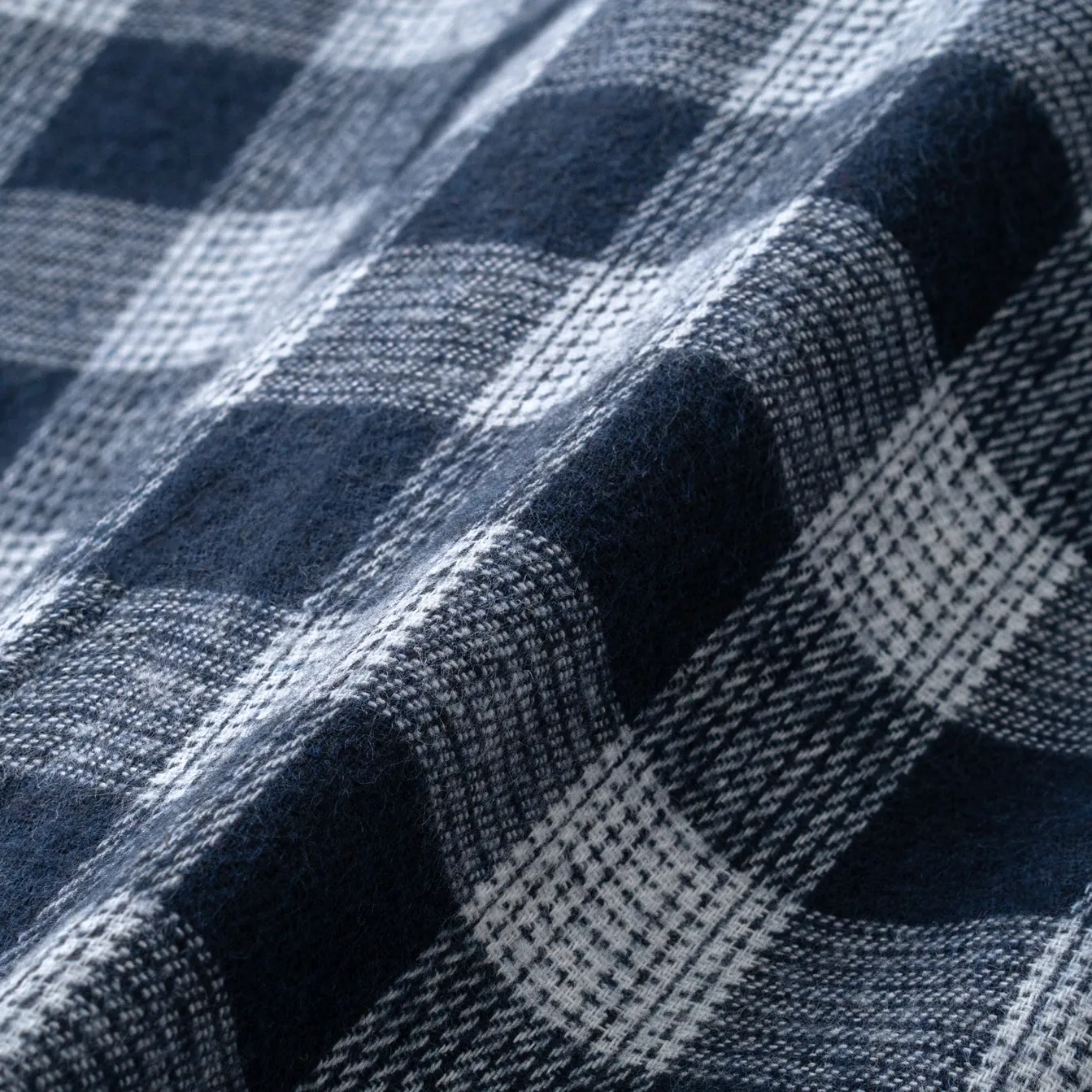 College Days Flannel Long Sleeve - White Navy