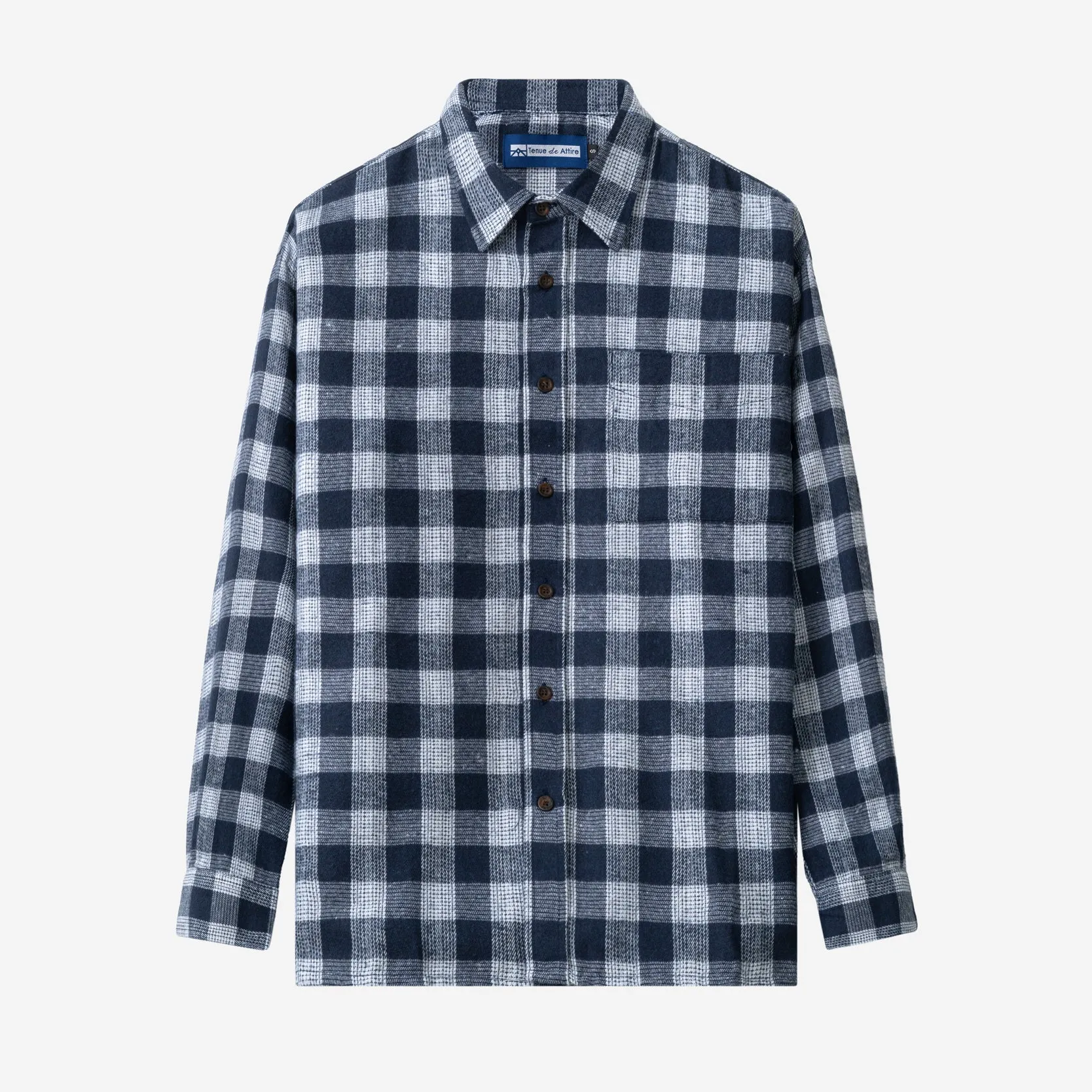 College Days Flannel Long Sleeve - White Navy
