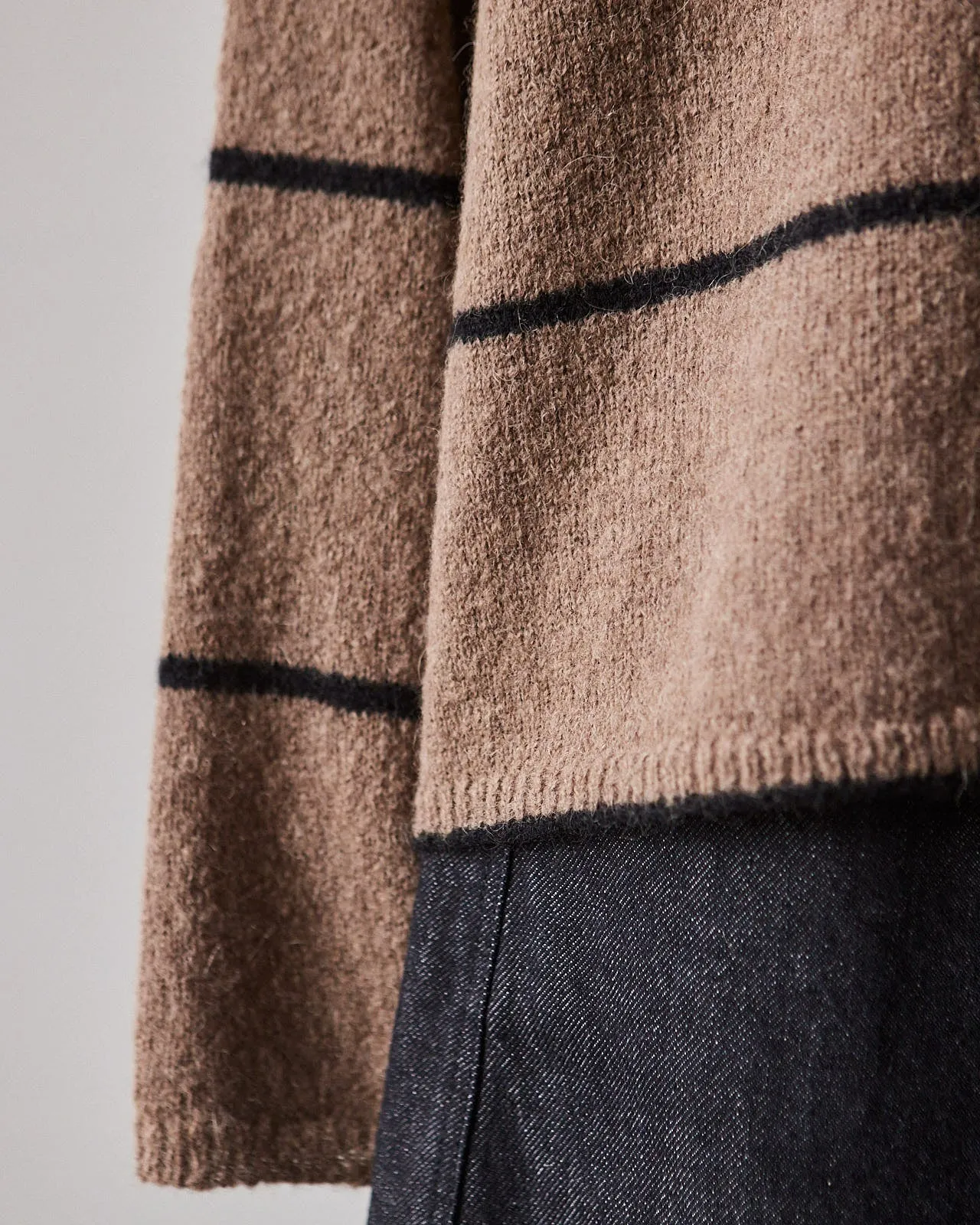 Cordera Baby Alpaca Striped Sweater, Brown