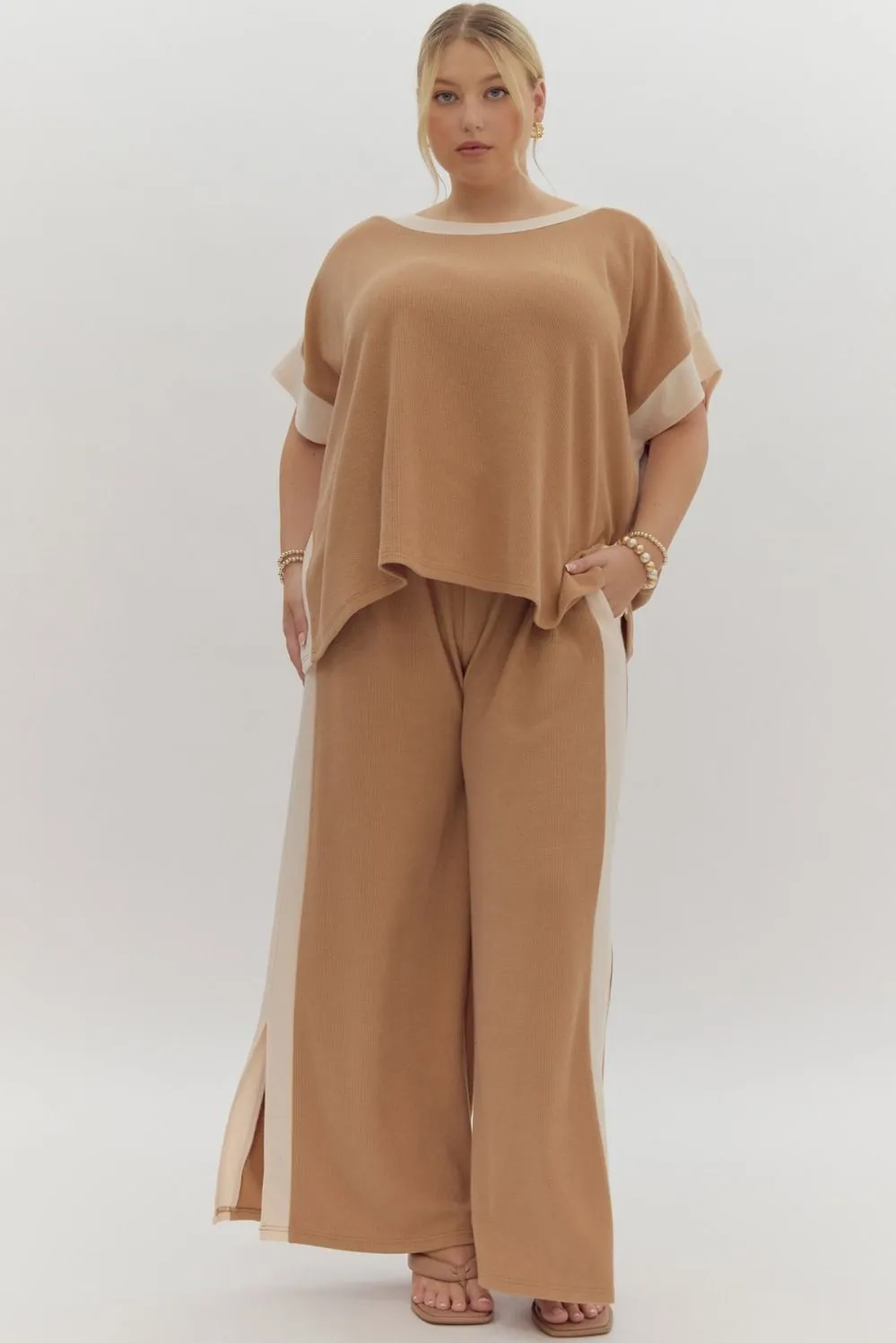 Cozy Chic Set Top - Camel *Regular & Curvy*