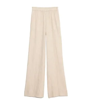 Crinkle Crepe Pull-On Pant Prosecco