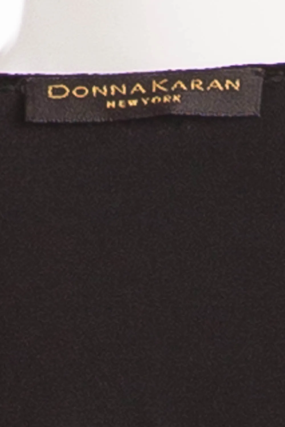 Donna Karan  - Black Velvet Spaghetti Strap Dress - S