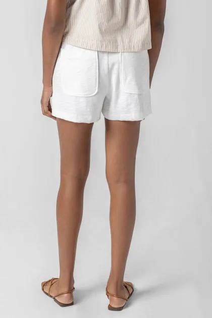 Faux Fly Short | White