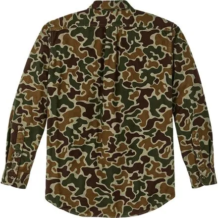 Filson men's flannel field shirt, Frog Camo color