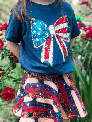 Glitter Stars and Stripes Bow *Kids and Adults*