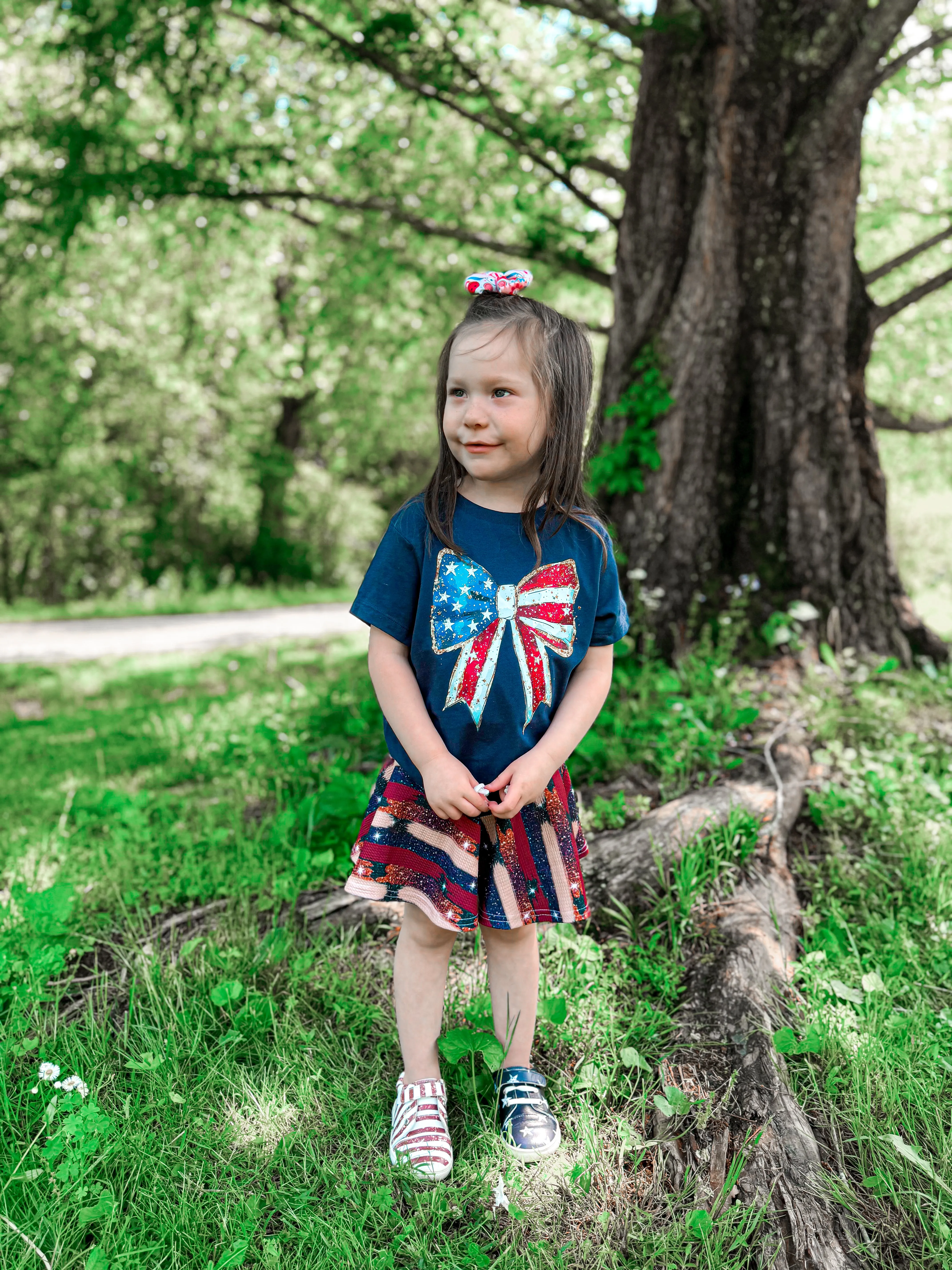 Glitter Stars and Stripes Bow *Kids and Adults*