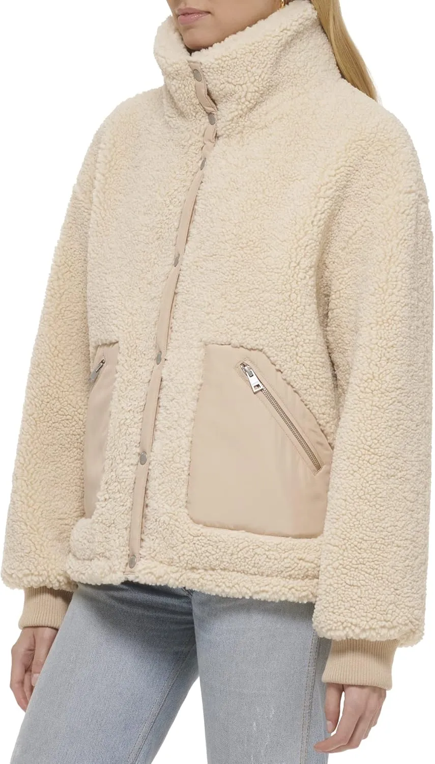 Levi's Women's Sherpa Teddy Jacket (Standard & Plus Sizes)