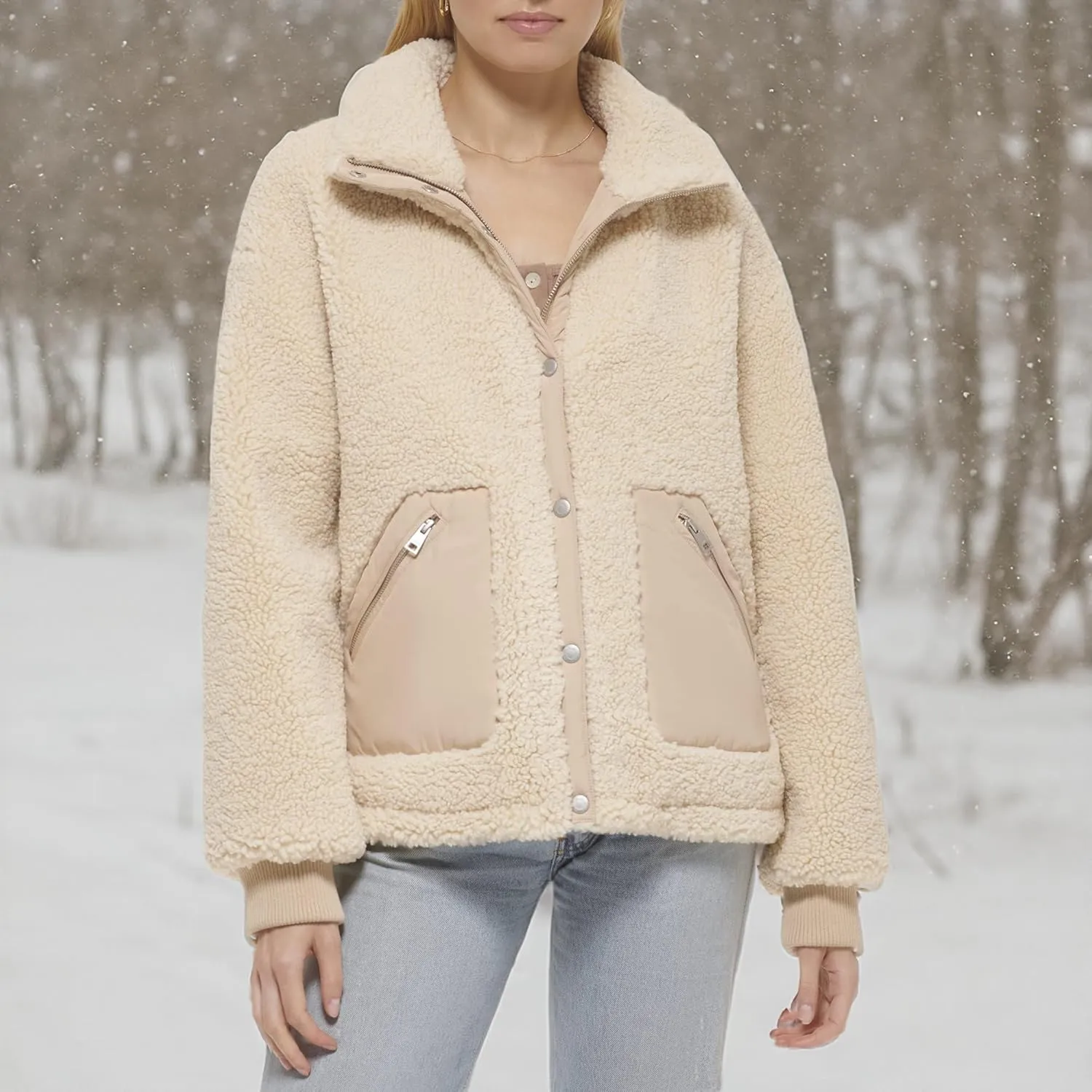 Levi's Women's Sherpa Teddy Jacket (Standard & Plus Sizes)