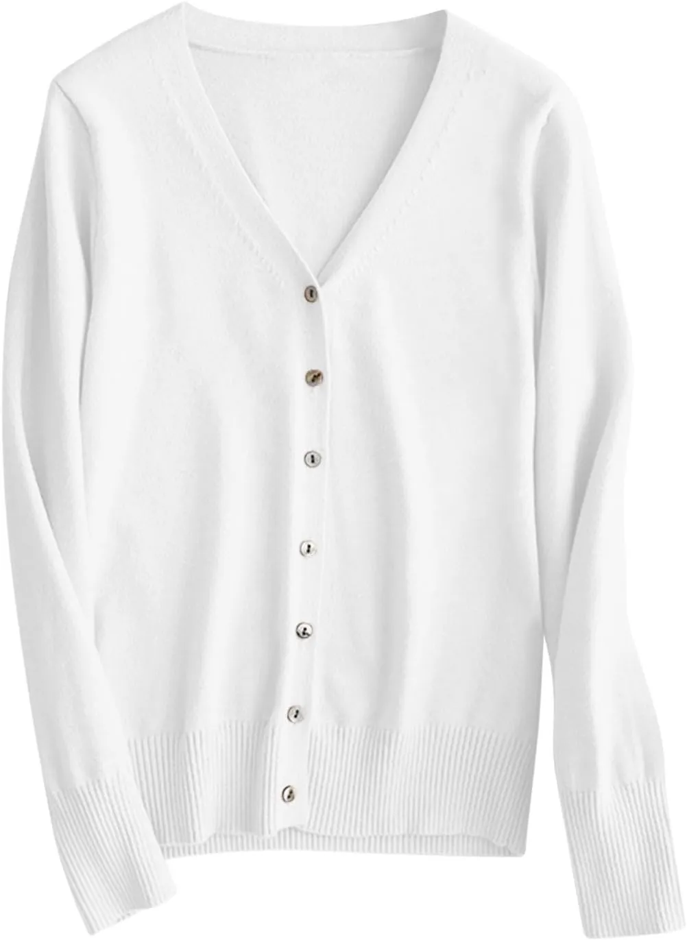 Light Weight Sweaters for Women Casual v Neck Button Up Knit Cardigan Open Front Solid Outwear Coats Fall Fashion