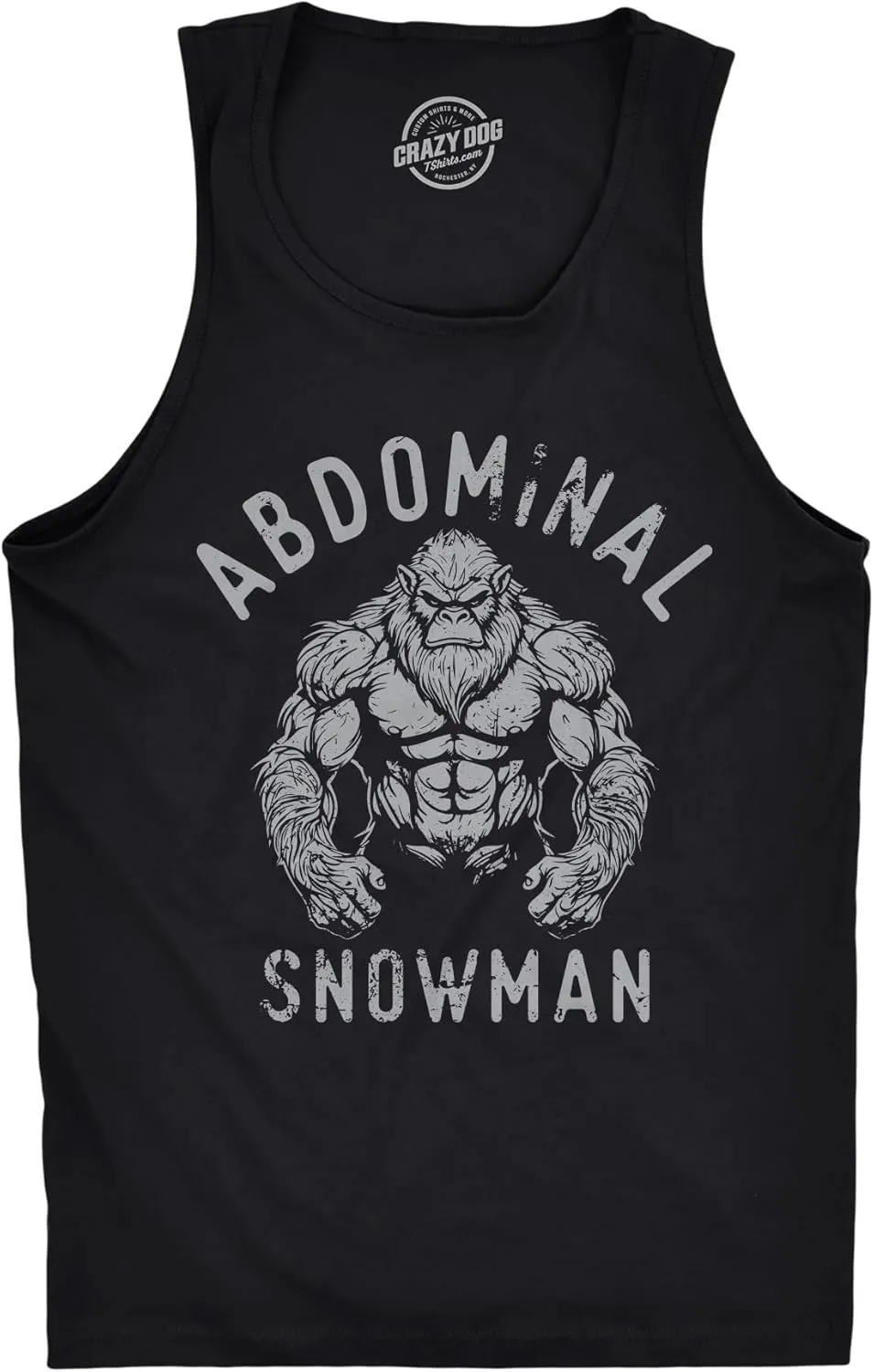 Mens Abdominal Snowman Fitness Tank Sarcastic Yeti Graphic Sleeveless Tee for Men