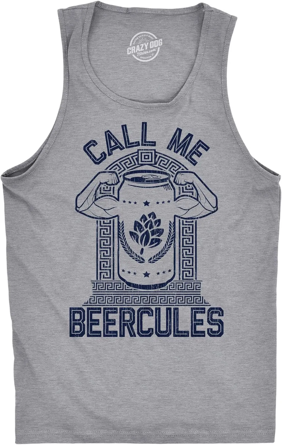 Mens Fitness Tank Call Me Beercules Tanktop Funny Drinking Workout Novelty Shirt