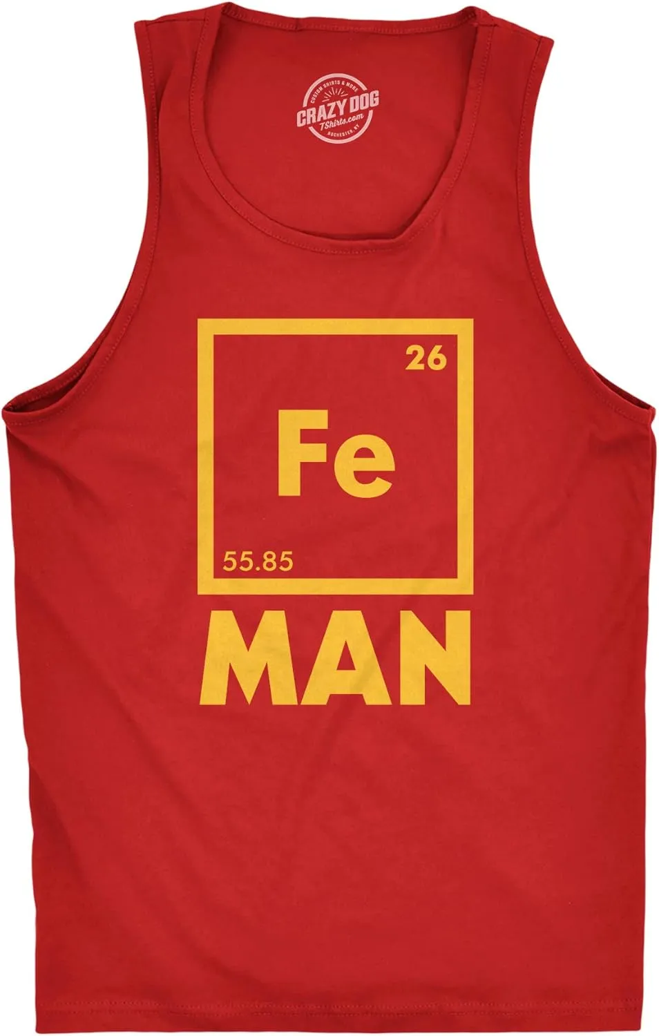 Mens Fitness Tank Iron Science Tanktop Cool Novelty Funny Nerdy Graphic Print T Shirt