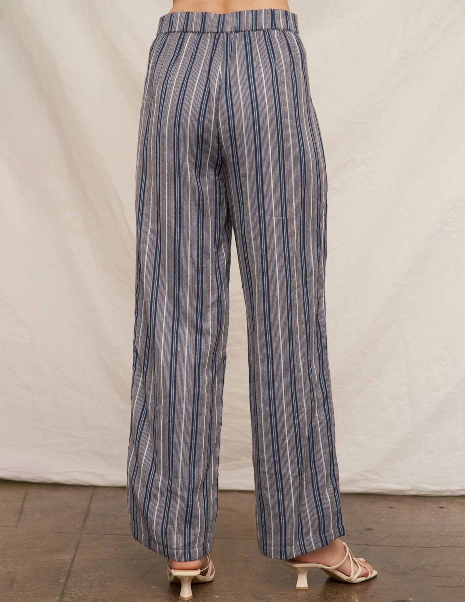 Norah Striped Cotton Trouser Pants