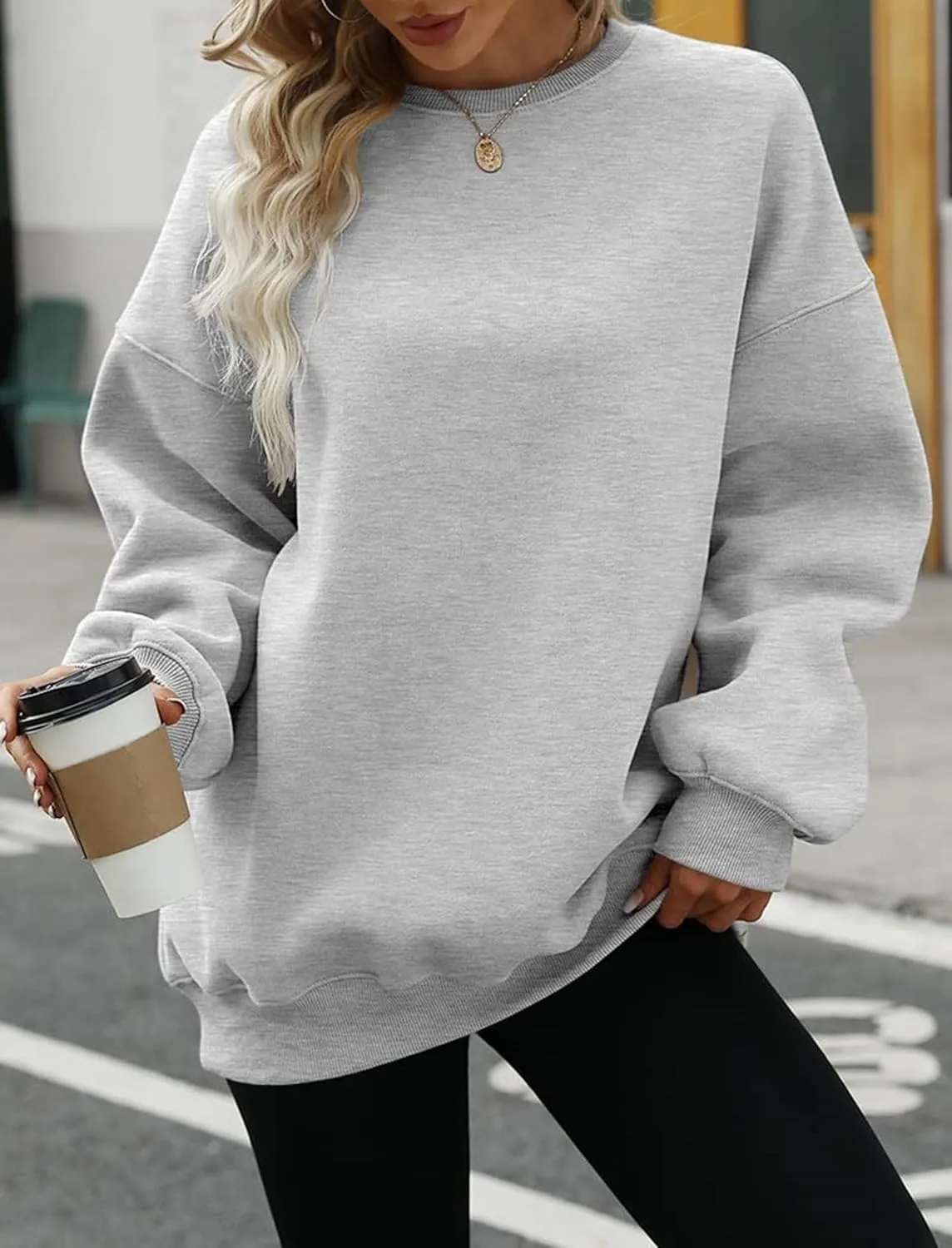 Oversized Sweatshirts for Women Hoodies Crewneck Fall Winter Outfits Pullover Sweaters Clothes Fashion 2024