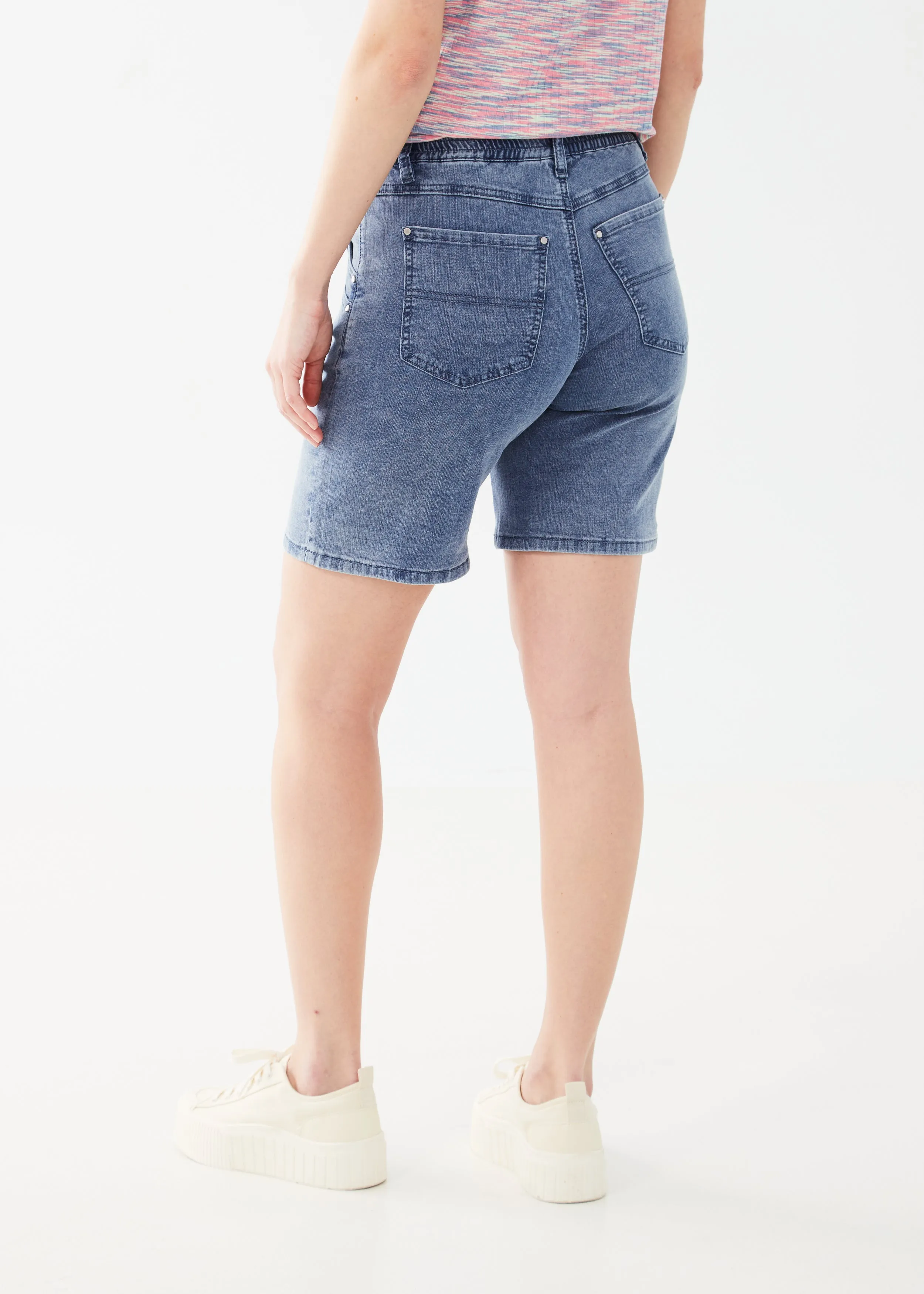Pull-On Lightweight Denim Shorts