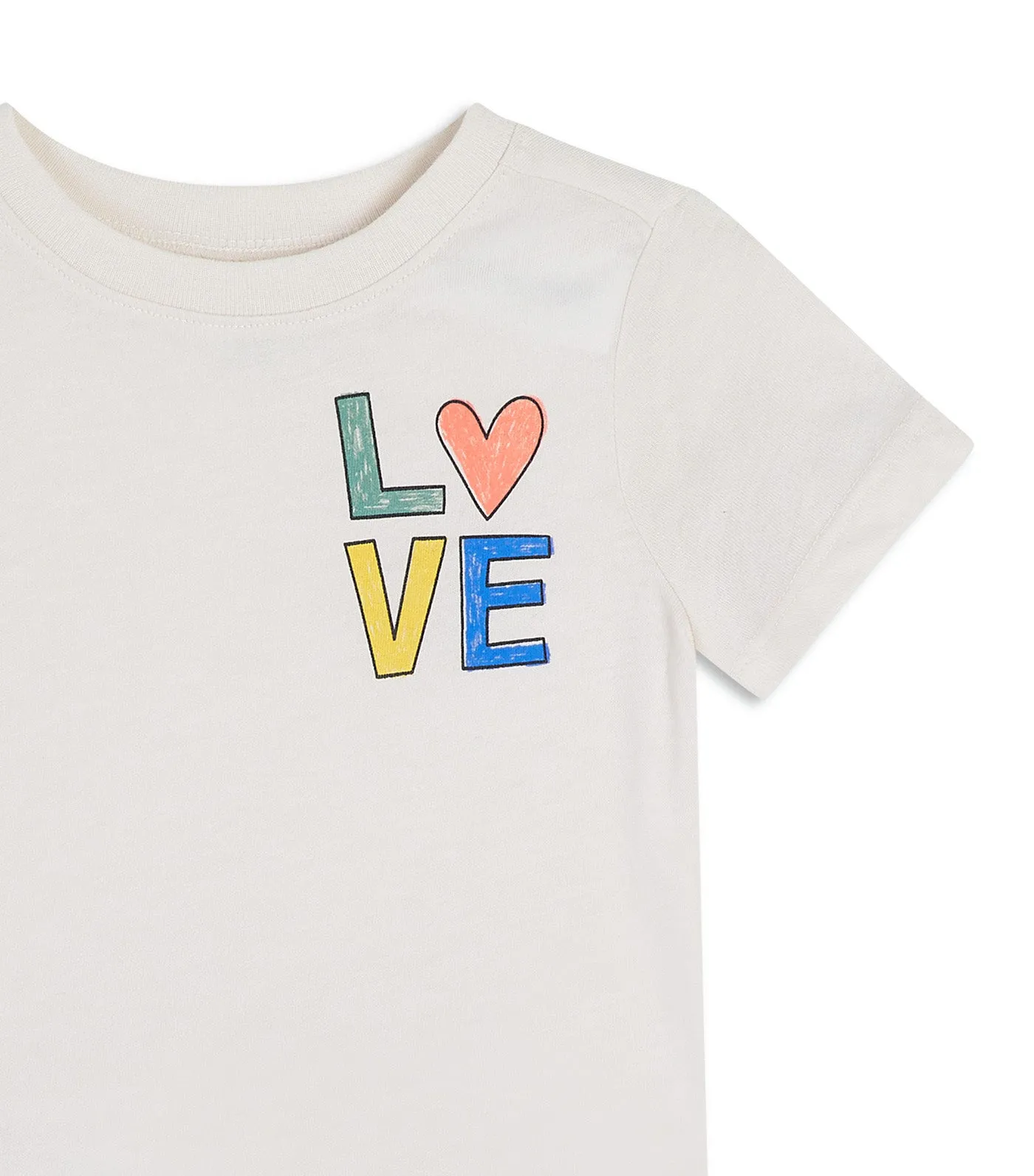 Short-Sleeve Graphic T-Shirt For Toddler Girls Oatmeal Heather