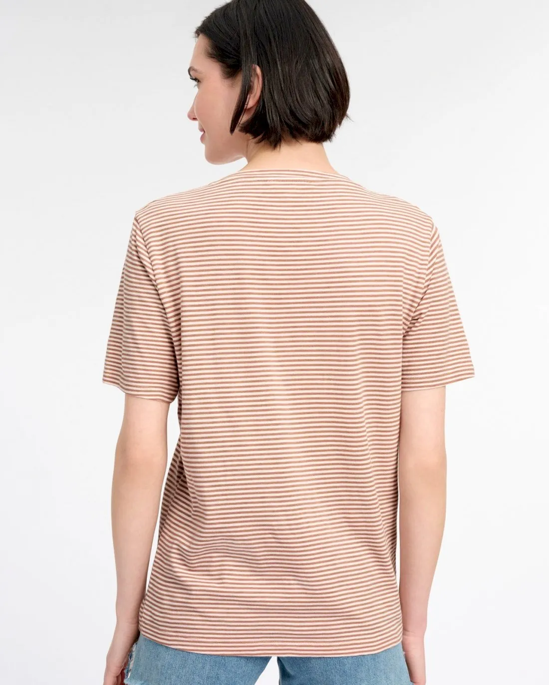 Striped Skyla V-Neck Tee