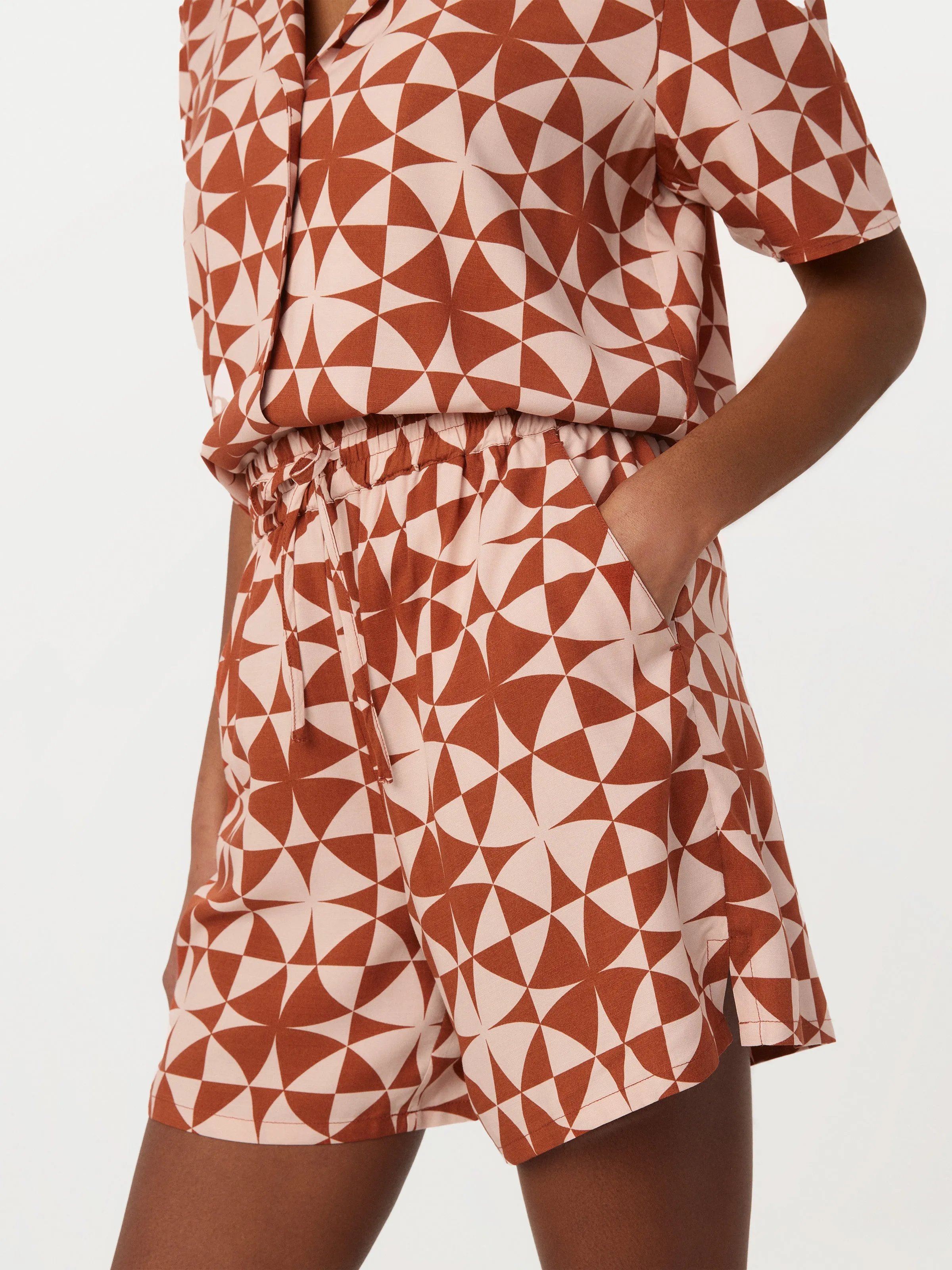 The Annie Pull On Loose Short in Red Clay