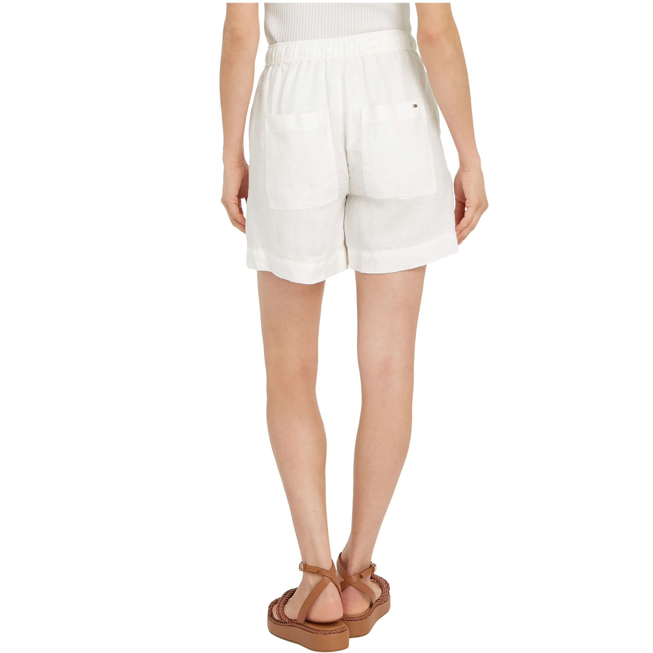Tommy Hilfiger Casual Linen Shorts Ecru 7768