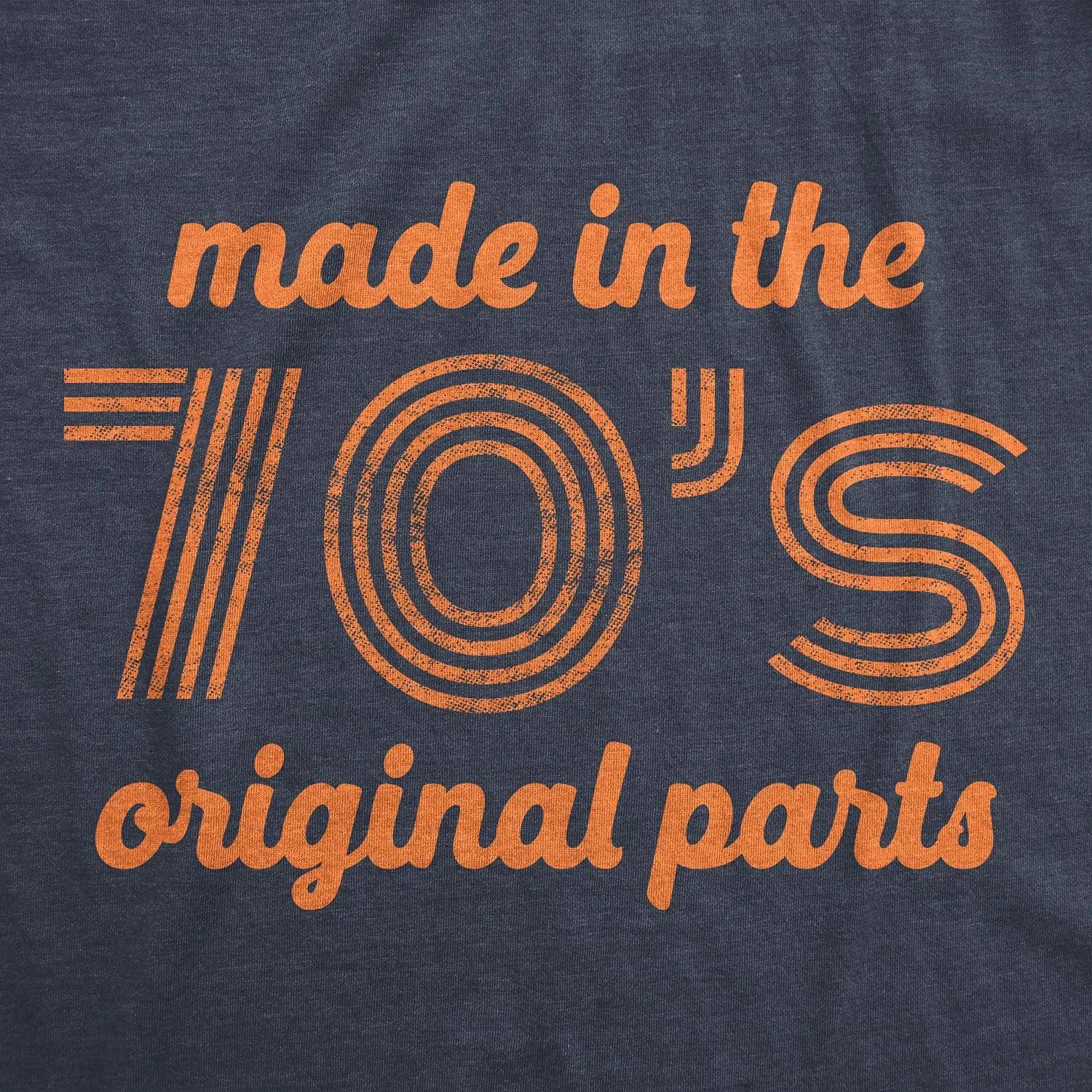 Womens Made in The 70s Original Parts T Shirt Funny Age Birthday Decade Graphic Tee