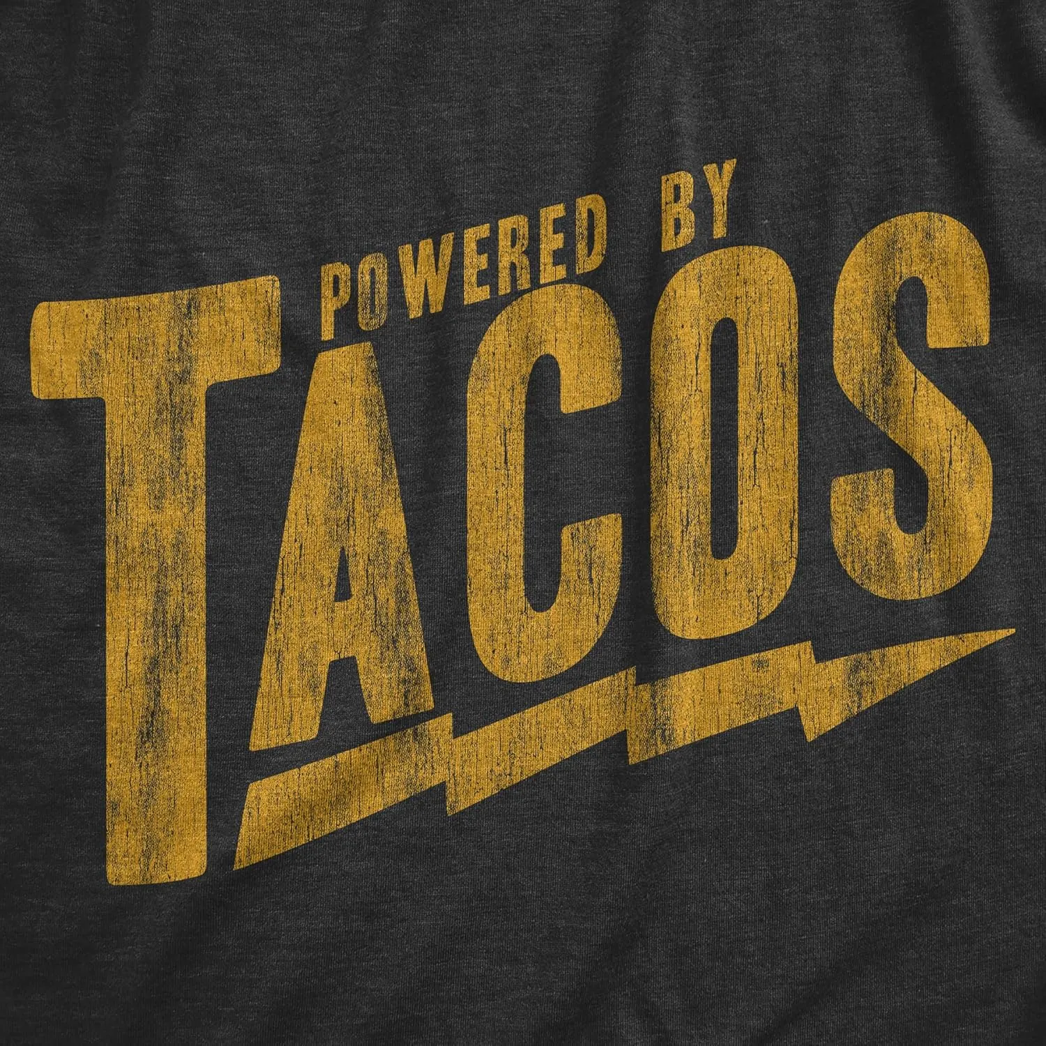Womens Powered by Tacos T Shirt Funny Sarcastic Vintage Retro Graphic Tee for Girls