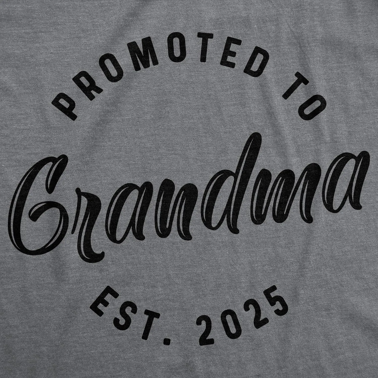 Womens Promoted to Grandma Est 2025, 2024, or 2023 T Shirt Funny New Baby Family Grandmother Tee