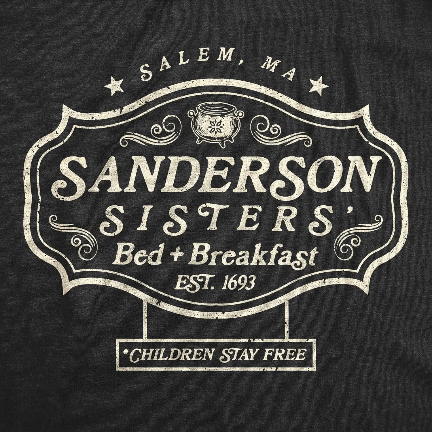 Womens Witch Sisters Bed and Breakfast T Shirt Funny Halloween Movie Graphic Tee